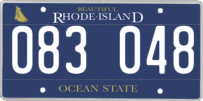RI license plate 083048