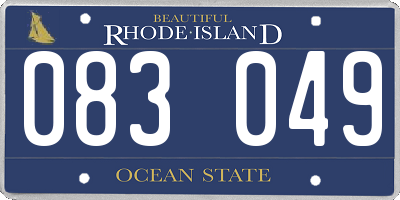 RI license plate 083049
