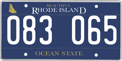 RI license plate 083065