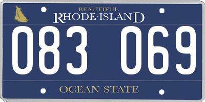 RI license plate 083069