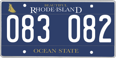 RI license plate 083082