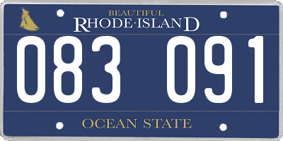 RI license plate 083091