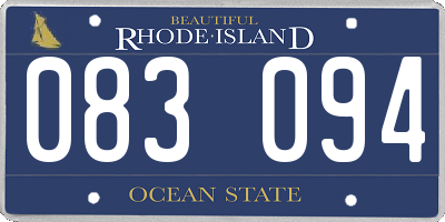 RI license plate 083094