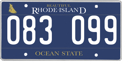 RI license plate 083099