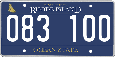 RI license plate 083100