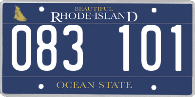 RI license plate 083101