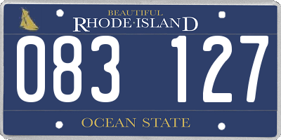 RI license plate 083127