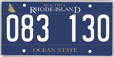 RI license plate 083130