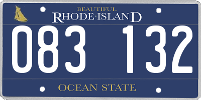 RI license plate 083132