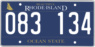 RI license plate 083134