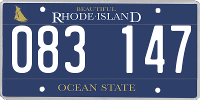RI license plate 083147