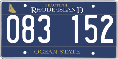 RI license plate 083152