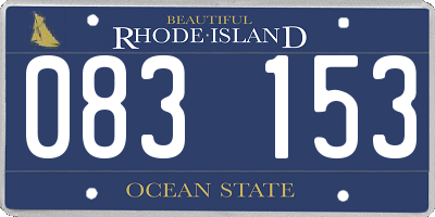 RI license plate 083153