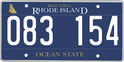 RI license plate 083154