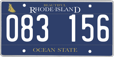 RI license plate 083156
