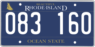 RI license plate 083160