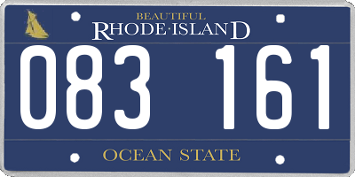 RI license plate 083161
