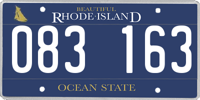 RI license plate 083163