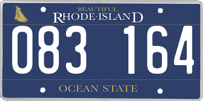 RI license plate 083164