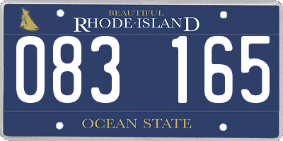 RI license plate 083165