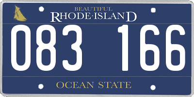 RI license plate 083166