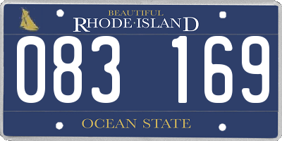 RI license plate 083169