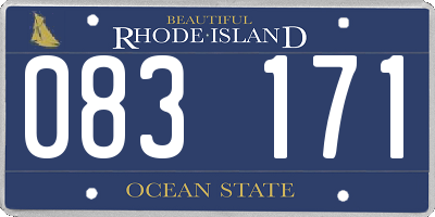 RI license plate 083171