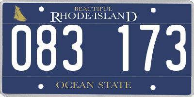 RI license plate 083173