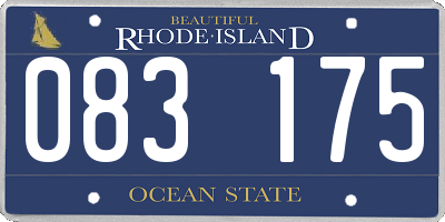 RI license plate 083175