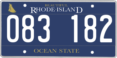 RI license plate 083182