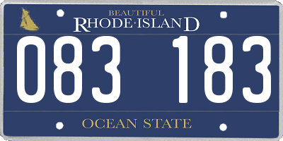 RI license plate 083183