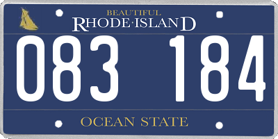 RI license plate 083184