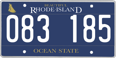 RI license plate 083185