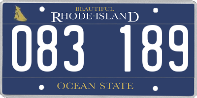 RI license plate 083189