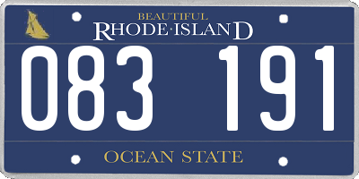 RI license plate 083191