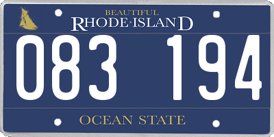 RI license plate 083194