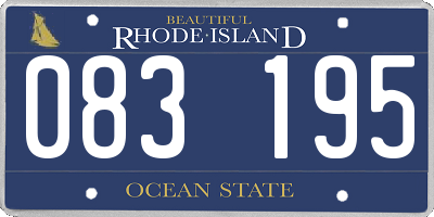 RI license plate 083195