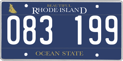 RI license plate 083199
