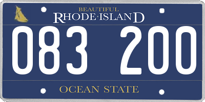 RI license plate 083200