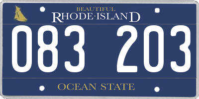 RI license plate 083203