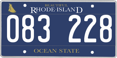 RI license plate 083228