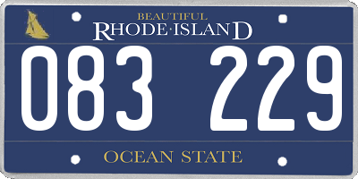 RI license plate 083229