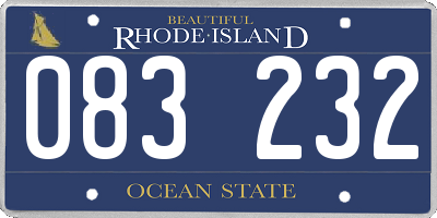 RI license plate 083232