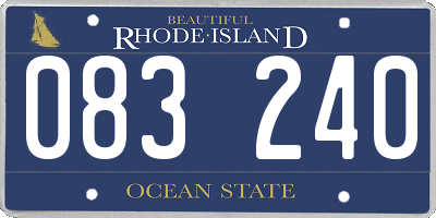 RI license plate 083240