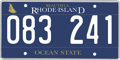 RI license plate 083241