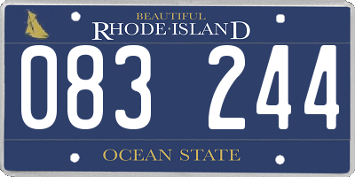 RI license plate 083244