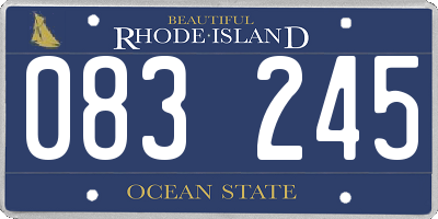 RI license plate 083245