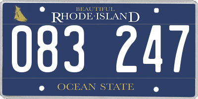 RI license plate 083247