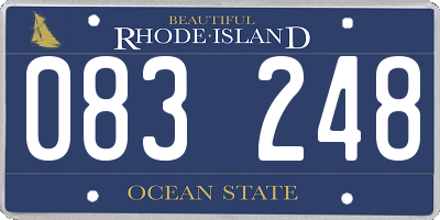 RI license plate 083248