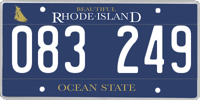 RI license plate 083249